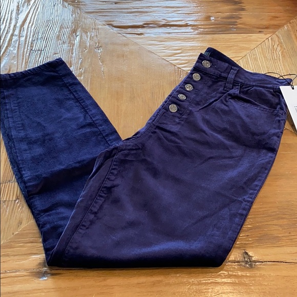 NEW 7 For All Mankind Dark Purple Velvet Jeans - Picture 11 of 12